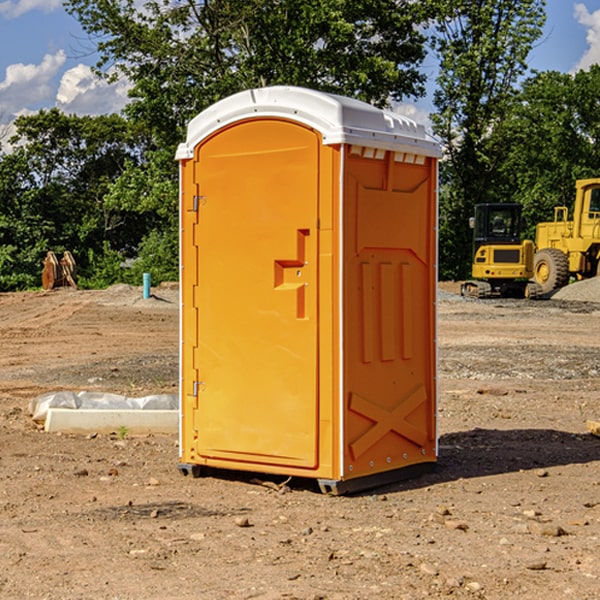 can i customize the exterior of the portable restrooms with my event logo or branding in Harveysburg OH